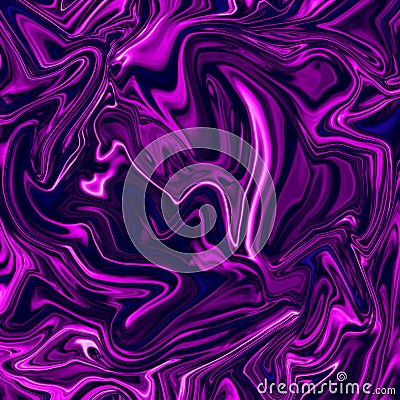 Dark chromatic purple liquid abstract illustration Cartoon Illustration