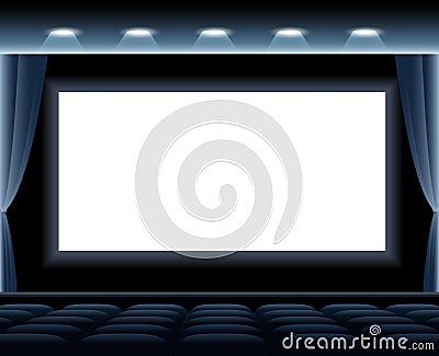 Dark Cinema Hall Stock Photo