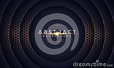 Dark circle paper cut background. Abstract modern 3D texture vector background. 3d backdrop EPS10 Vector Vector Illustration