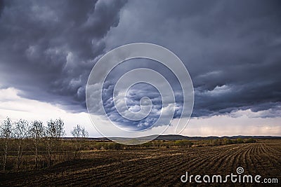 A typhoon storm is approaching. Stock Photo