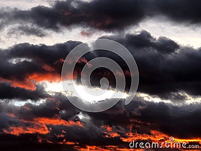 Dark clouds in the sky Stock Photo