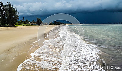 Dark clouds towards Maputo city Stock Photo