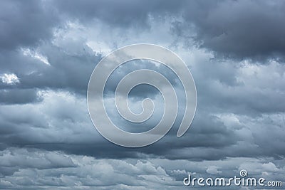 Dark cloudy overcast with cloud in heaven. Stock Photo