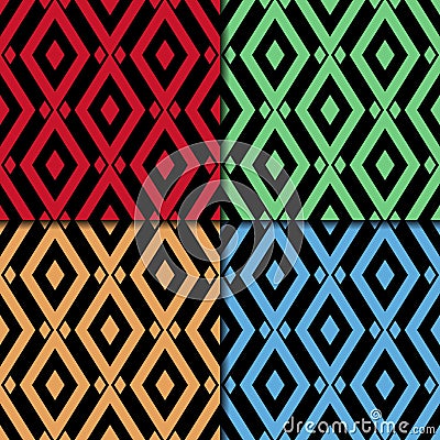 Dark colored geometric background. Seamless pattern Vector Illustration