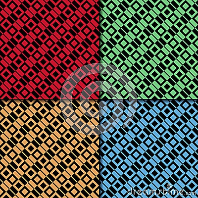 Dark colored geometric background. Seamless pattern Vector Illustration