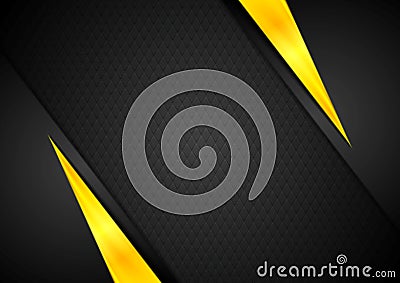 Dark contrast black yellow background Vector Illustration