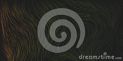 Dark Curving, Vertically Flowing Striped Lines Pattern - Modern Style Digitally Generated Abstract Background Vector Illustration