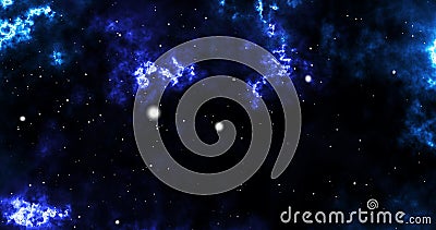 Dark 3d loop-able space background colorful space galaxy nebulas cloud Stock Photo