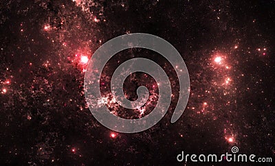 Dark deep space starfield Stock Photo