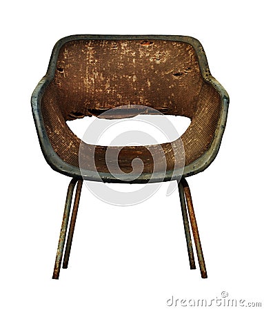 Dark, dirty chair Stock Photo