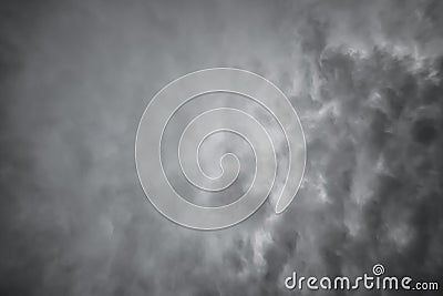 Dark dramatic clouds. Scary sky background Stock Photo