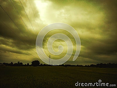 Dark dramatic sky Stock Photo