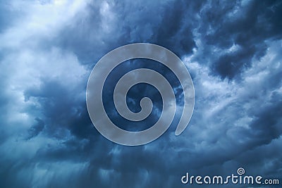 Dark Dramatic Storm Clouds Stock Photo