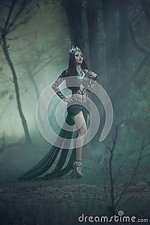 Dark evil queen Stock Photo