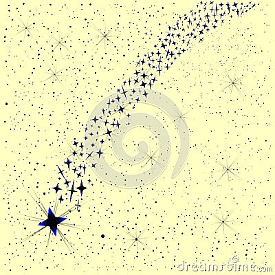 Dark Falling Star As Background Vector Illustration