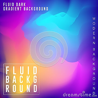Dark fluid gradient background design. Abstract dark color gradient design Vector Illustration