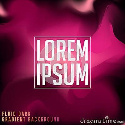 Dark fluid gradient background design. Abstract dark color gradient design Vector Illustration