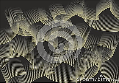 Wavy linear background for fabrics or interior solutions Vector Illustration