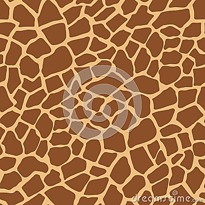 Dark giraffe animal print vector pattern Vector Illustration
