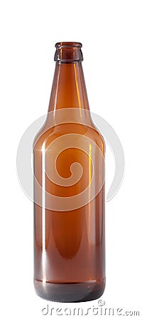 Dark glass beer bottle. Stock Photo