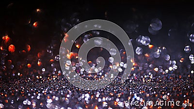 Dark glitter magic background. Defocused light and free focused place for your design. Stock Photo