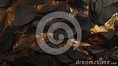 dark gold rock texture Stock Photo