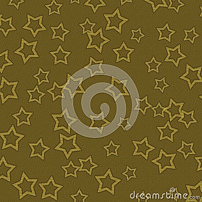 Dark Gold Textured Background With Gold Stars Stock Photo