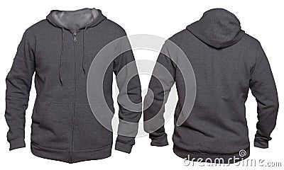 Dark Gray Hoodie Mock up Stock Photo