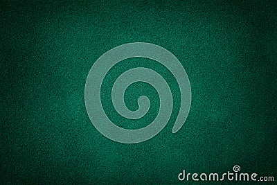 Dark green matt suede fabric closeup. Velvet texture Stock Photo