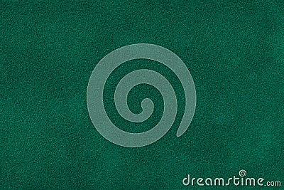 Dark green matt suede fabric closeup. Velvet texture. Stock Photo