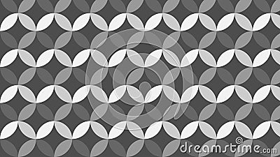 Dark Grey Overlapping Circles Pattern Background Vector Art Stock Photo