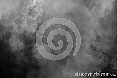 Dark grunge overlay texture in monochrome colors Dynamic paint smears on canvas Creative artwork Stock Photo