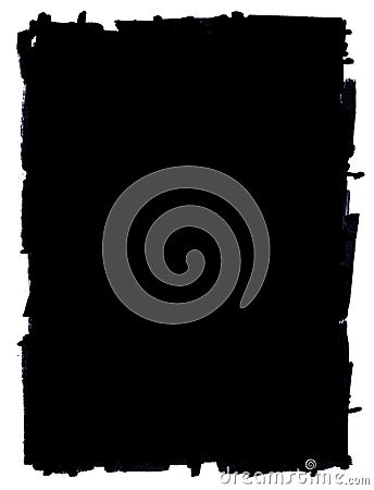 A Dark Grungy Painted - Drawn Blank Background Frame Stock Photo