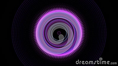 Dark iridescent background. Design.Multi-colored view in a kaleidoscope with various patterns in animation. Stock Photo