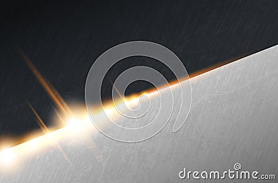 Dark iron and stainless steel brushed metal background with light effect Vector Illustration