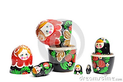 Dark matreshka doll Stock Photo