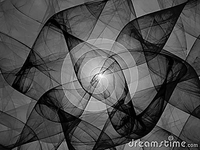 Dark matter with gravitational waves in space black and white Stock Photo