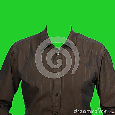 Dark mens shirt. Clothes for photomontage. Stock Photo