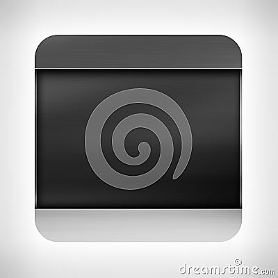 Dark metal texture icon Stock Photo