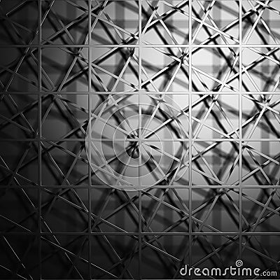 Dark Metallic Square Industrial Design Background Stock Photo