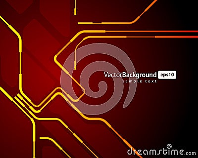 Dark microcircuit chip structure cyberspace connection engineering poster background template vector Vector Illustration