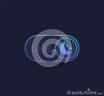 dark mode toggle button, vector Vector Illustration