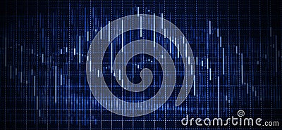 Dark monitor graph with vignette shadow effect Stock Photo