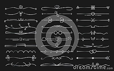 Dark monochrome silver gradient divider with thin lines and structured design. Symmetric and minimalistic divider Vector Illustration