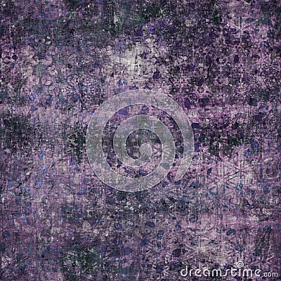 Dark moody purple and green seamless pattern Stock Photo