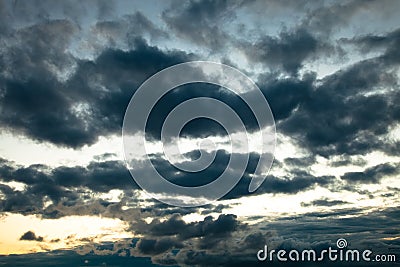 Dark ominous clouds Stock Photo