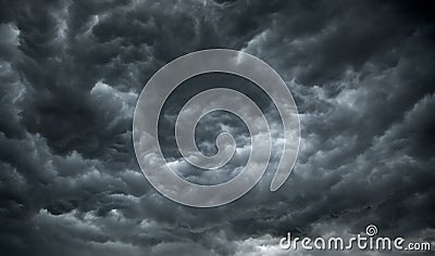 Dark, Ominous Rain Clouds Stock Photo