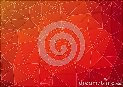 Dark orange abstract polygonal background Vector Illustration