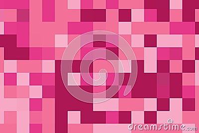 Dark pink pixel square abstract with geometric square pattern design. Digital mosaic texture concept Stock Photo