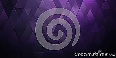 Dark purple background with a futuristic triangular block structure. The 3D triangular tiles on the Ai ganerated Stock Photo
